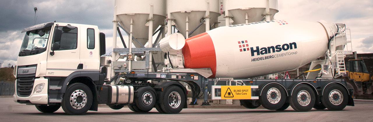 The new 12 cubic metre capacity articulated mixer truck. 