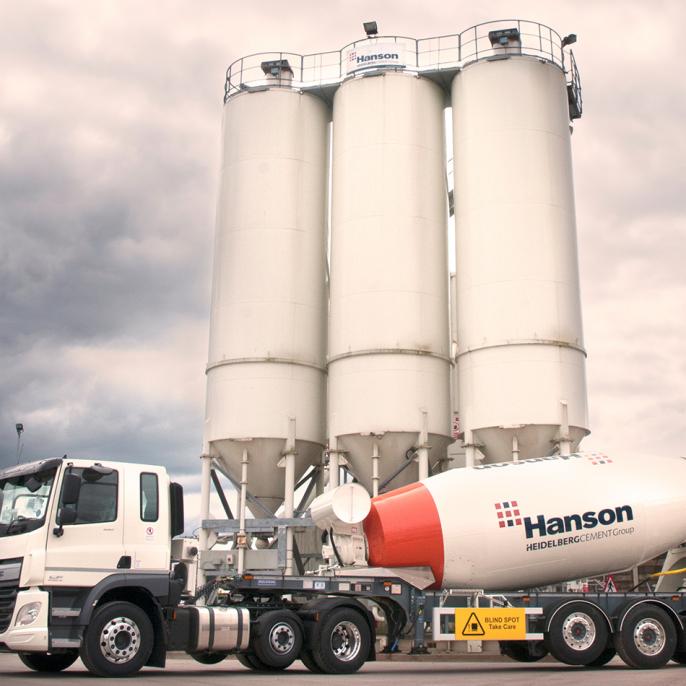 The new 12 cubic metre capacity articulated mixer truck. 